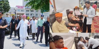 गुरु स्मृति में संगतों ने किया 100 यूनिट रक्तदान