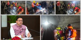 मुख्यमंत्री पुष्कर सिंह धामी के निर्देश पर टीएचडीसी टनल में रेस्क्यू टीमों ने झोंकी पूरी ताकत, दो लापता लोगों की तलाश जारी